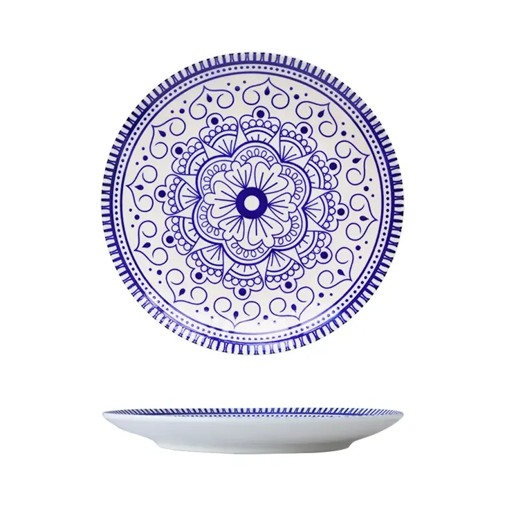 Farfurie cu fructe cu imprimare cu tampoane