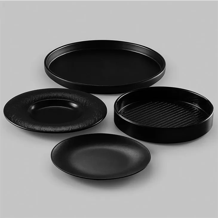 Restaurant personalizat cu ridicata Farfurie rotunda neagra